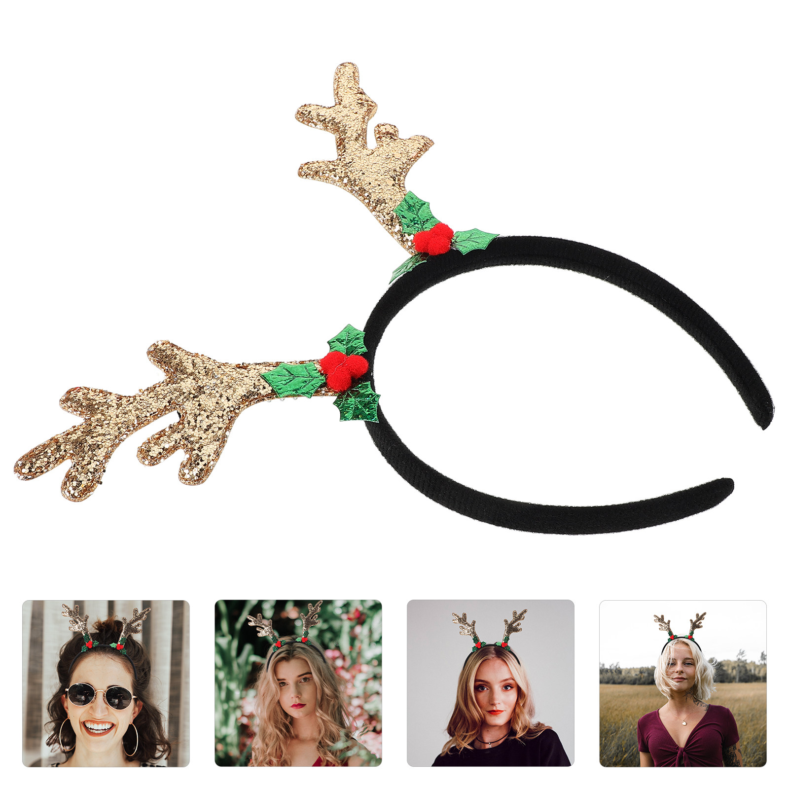 Reindeer Antlers Headband - Serre-tête en bois de renne pour