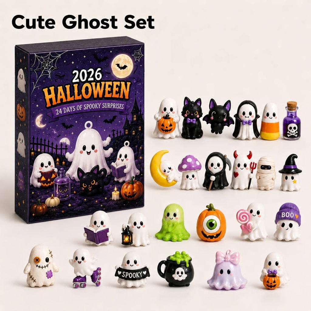 Advent Calendar Gift - Calendrier de l'Avent Halloween 2026, Boîte