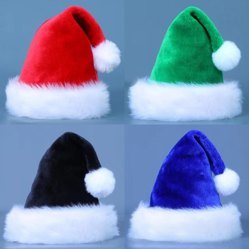 Santa Hat Plush - 1 chapeau de Père Noël en
