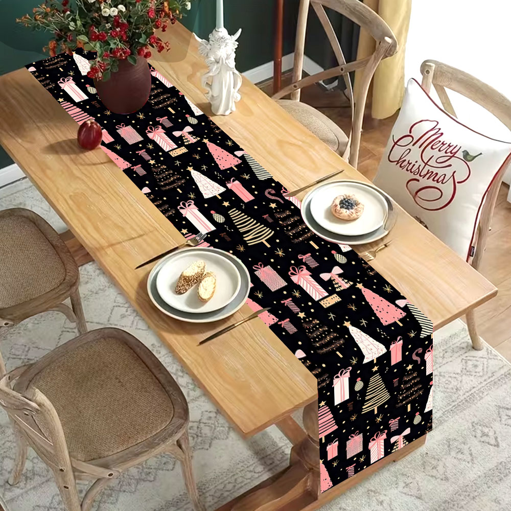 Chemin de table de Noël rose,  - Christmas Table Runner avis et prix