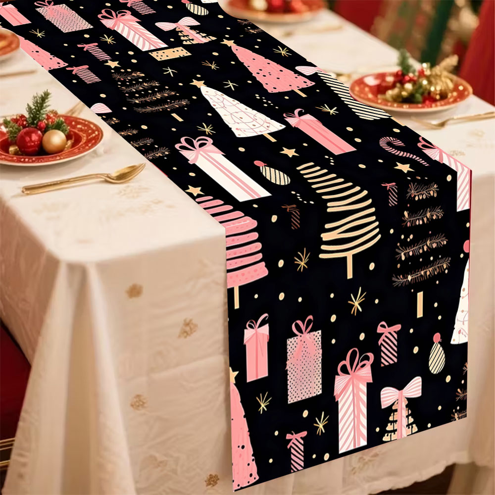 Chemin de table de Noël rose,  - Christmas Table Runner avis et prix