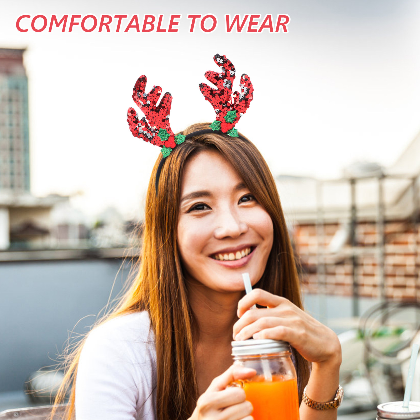 Serre-tête en bois de renne, d - Reindeer Antlers Headband avis et prix