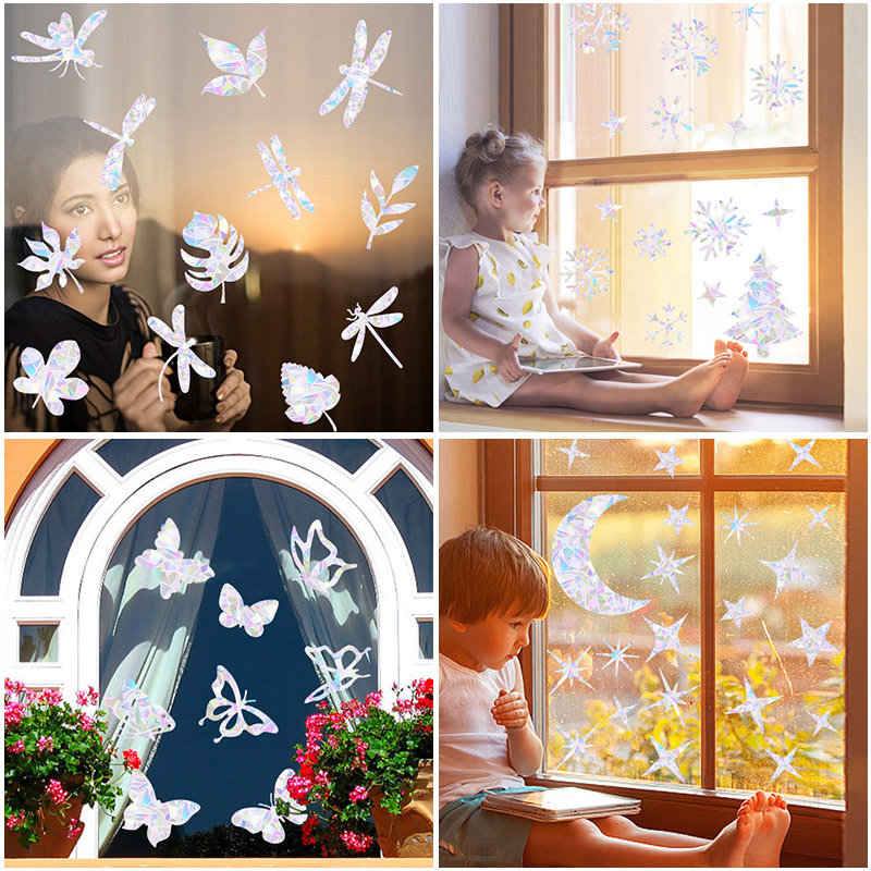 Autocollants de fenêtre arc-en - Snowflake Window Decal avis et prix