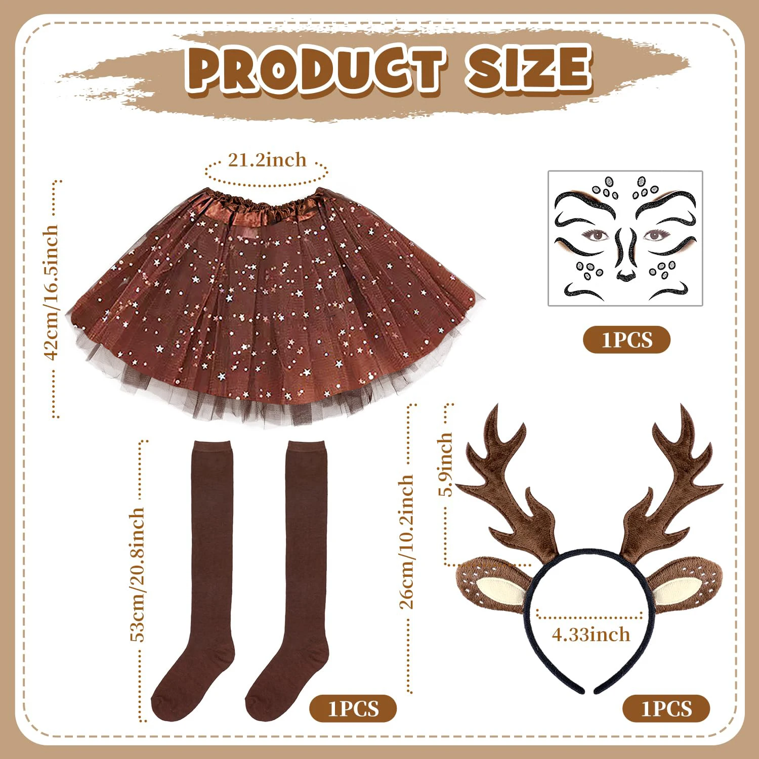 Costume de cerf de carnaval po - Reindeer Antlers Headband avis et prix