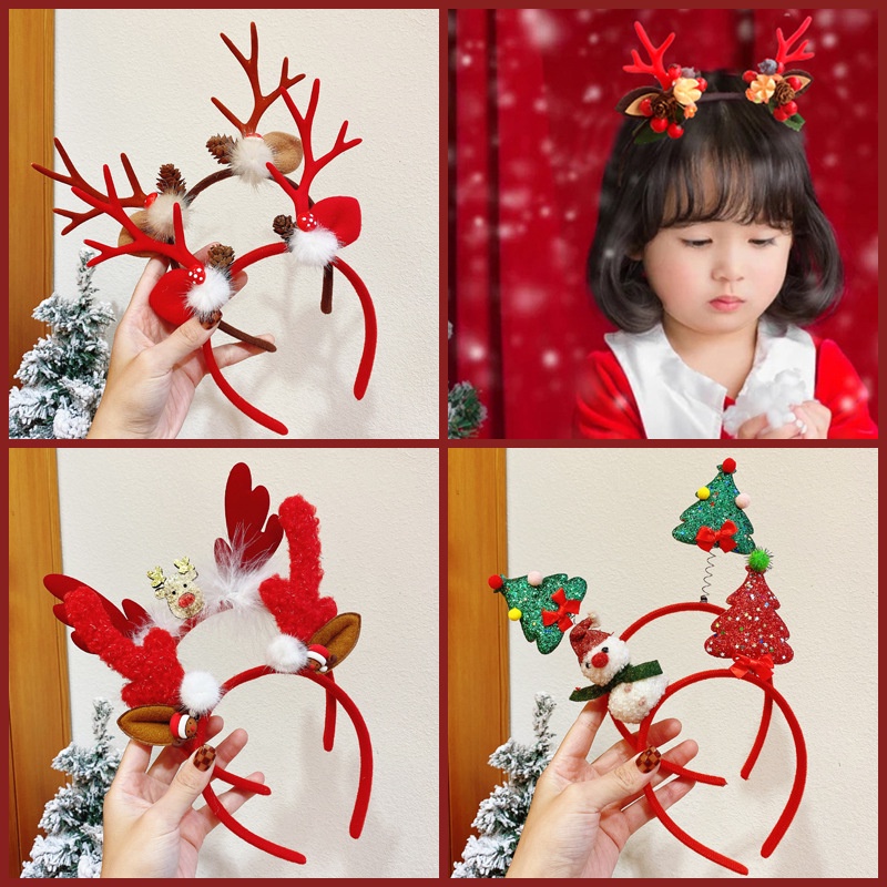 1-15 pièces Bandeaux de Noël a - Reindeer Antlers Headband avis et prix